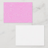 Cartes de notes sur la glace rose (Devant / Derrière)