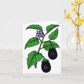 Cartes de notes sur l'aubergine (Fleur jaune)