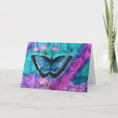 Cartes de notes sur le papillon de sensibilisation (Devant)