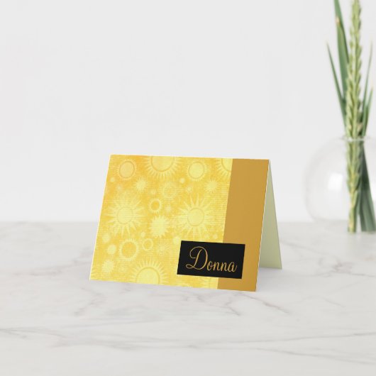 Cartes de notes sur les soleils célestes (Devant)