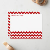 Cartes de notes tendance Chevron (Devant/Arrière en situation)