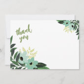 Cartes de notes Tropical Floral Thank You (Devant)