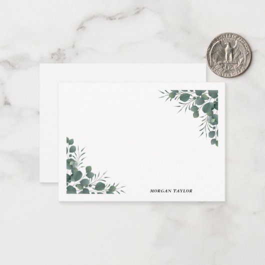 Cartes de notes vertes (Devant/Arrière en situation)