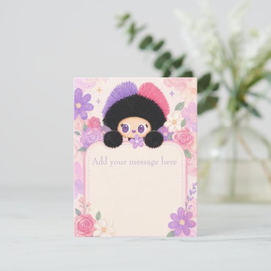 Cartes de notes vierges Bloom Kitty | Personnalisé (Debout devant)