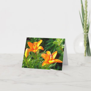 Cartes de notes vierges de Golden Day Lilies