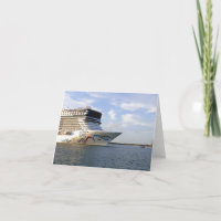 Cartes de notes vierges décorées de bateau de croi
