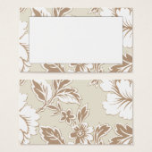 Cartes de notes vierges grand format à motif flora (Devant & derrière)