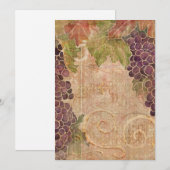 Cartes de notes vierges vierges de raisin vieilli (Devant / Derrière)