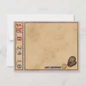 Cartes de notes vintages - Baseball (Devant)
