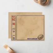 Cartes de notes vintages - Football (Devant/Arrière en situation)