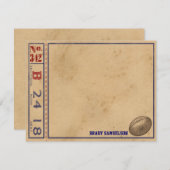 Cartes de notes vintages - Football (Devant / Derrière)