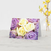 Cartes de notes violettes et blanches (Fleur jaune)