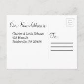 Cartes de notification de déménagement de valise (Dos)