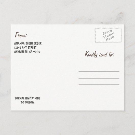 Cartes de notification de mariage à Lanterne de No (Dos)