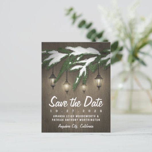 Cartes de notification de mariage à Lanterne de No (Debout devant)