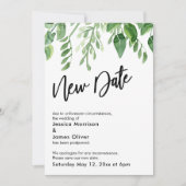 Cartes de nouveau rendez-vous de mariage reporté P (Devant)