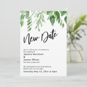 Cartes de nouveau rendez-vous de mariage reporté P (Debout devant)