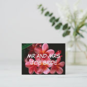 Cartes de nouvelle adresse de maison florales rose (Debout devant)