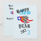 Cartes de nouvelle année : Nouvel An 2023 (Devant / Derrière)