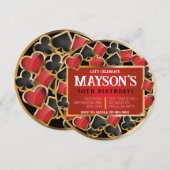 Cartes de nuit CASINO Invitation de fête d'anniver (Devant / Derrière)