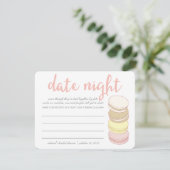 Cartes de nuit Date Fête des mariées | Macarons fr (Debout devant)