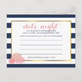 Cartes de nuit Date Fête des mariées | Peony de mi (Devant)