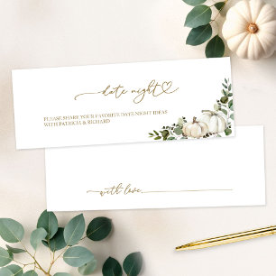 Cartes de Nuit de Date de Mariage Automnal de Verd