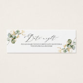 Cartes de Nuit de Date de Mariage en Verdure Dorée (Devant)