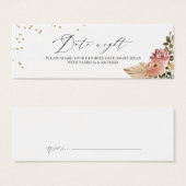 Cartes de Nuit de Rendez-Vous de Fête de Fiançaill (Devant & derrière)