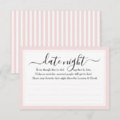 Cartes de nuit Paris Glam Date | FÊTE DES MARIÉES (Devant / Derrière)