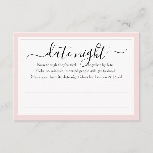 Cartes de nuit Paris Glam Date | FÊTE DES MARIÉES (Devant)