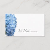 Cartes de numéro de table à fleurs d'hortensia ble (Devant)