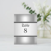 Cartes de Numéro de Table Argent (Debout devant)