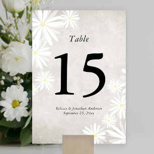 Cartes de numéro de table Bohème Chic avec des mar