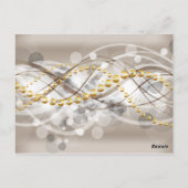 Cartes de Numéro de Table Crème Blanc Or (Dos)