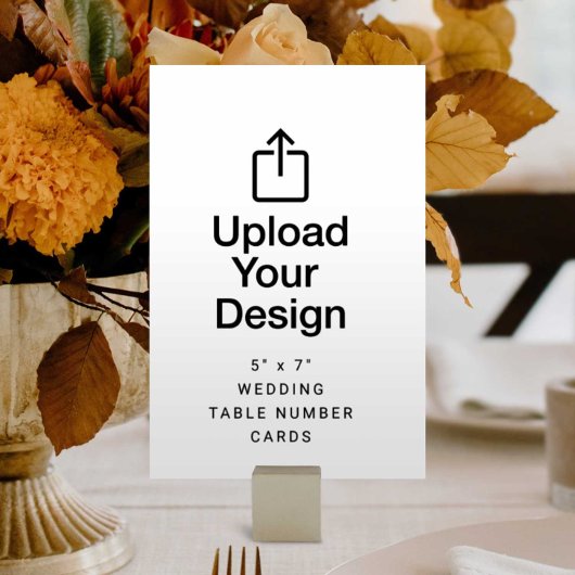 Cartes de numéro de table de 5 po x 7 po Mariage