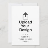 Cartes de numéro de table de 5 po x 7 po Mariage (Devant)