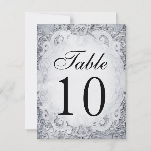 Cartes de numéro de table de conte de fées ornées (Devant)