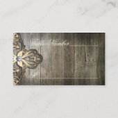 Cartes de numéro de table de dentelle et de bois d (Dos)