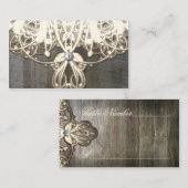 Cartes de numéro de table de dentelle et de bois d (Devant / Derrière)