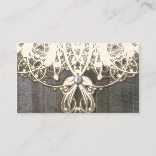 Cartes de numéro de table de dentelle et de bois d (Devant)