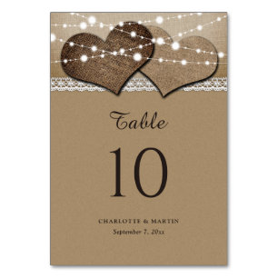 Cartes de numéro de table de la dentelle de papier