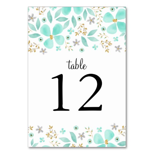 Cartes de numéro de table de mariage à feuille de (Par défaut)