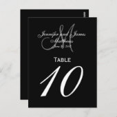 Cartes de numéro de table de mariage à monogramme (Devant / Derrière)