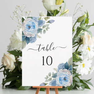 Cartes de numéro de table de mariage élégantes à m