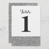 Cartes de numéro de table de mariage élégantes à p (Devant / Derrière)