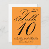 Cartes de numéro de table de mariage élégantes Ora (Devant / Derrière)