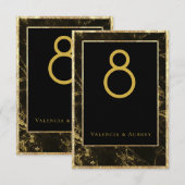 Cartes de numéro de table de mariage Nuits de gran (Devant / Derrière)