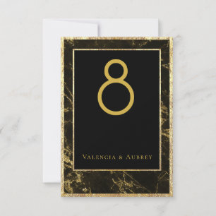 Cartes de numéro de table de mariage Nuits de gran
