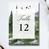 Cartes de Numéro de Table de Mariage sur le Thème